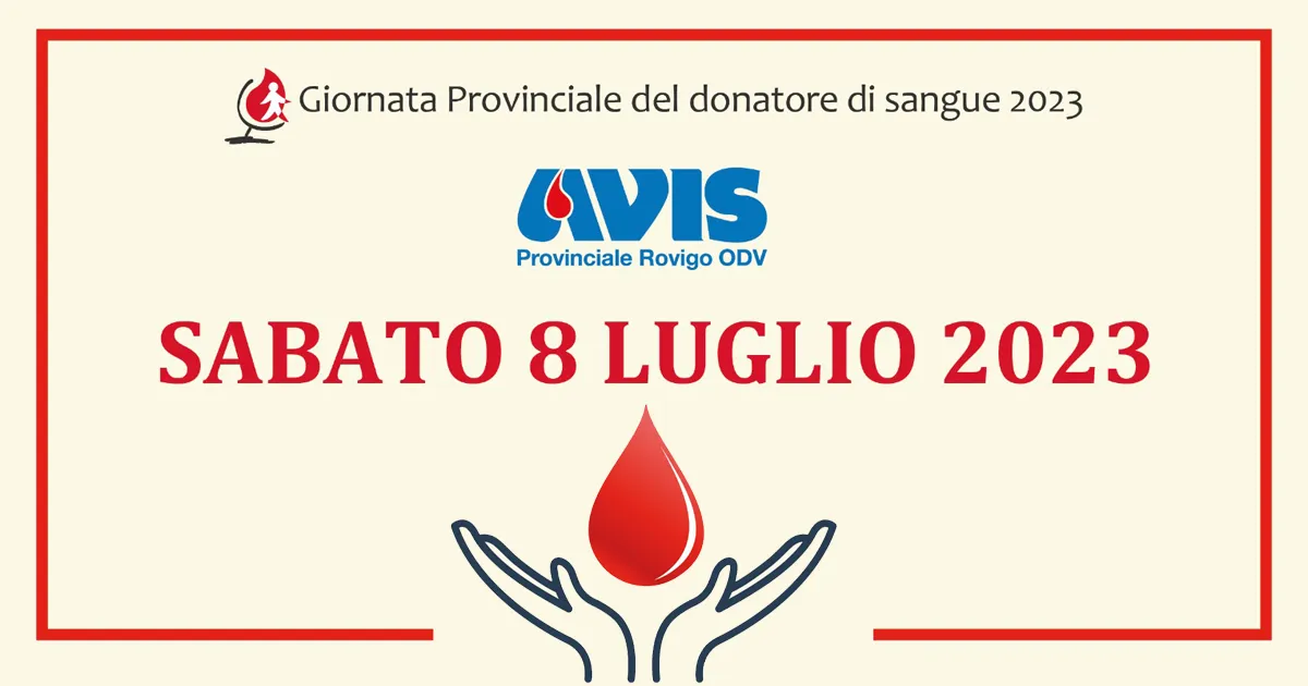 Locandina Giornata del donatore 2023